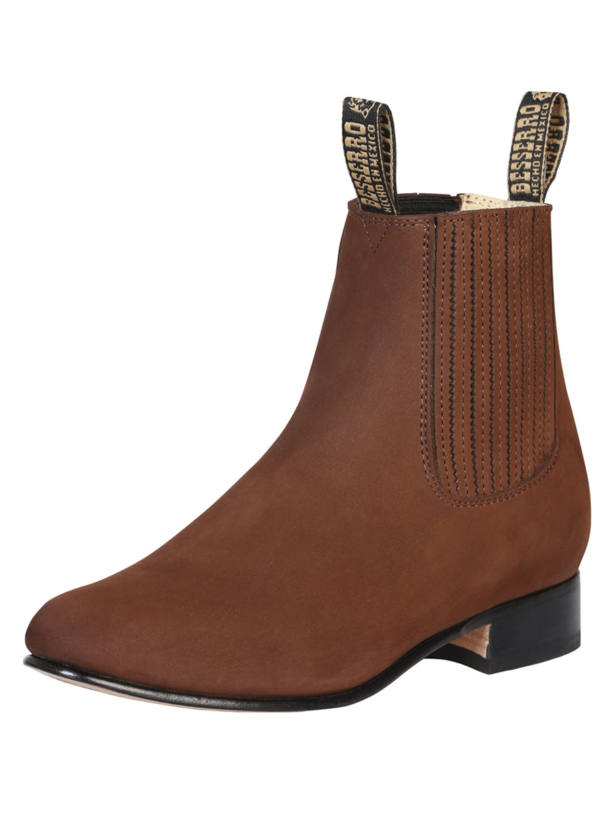 Bota Vaquera Charra El General Piel Nobuk para Hombre