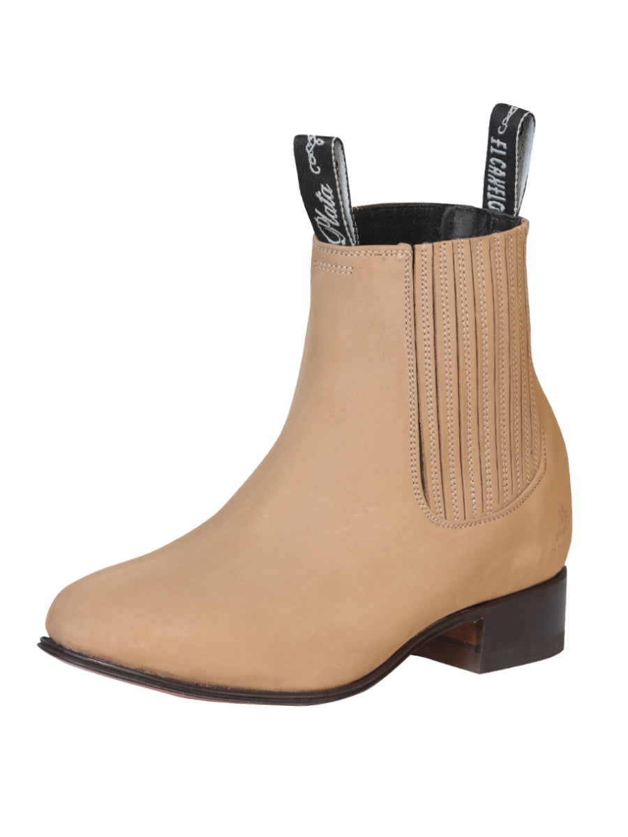 Bota Vaquera Charra El General Piel Nobuk para Hombre