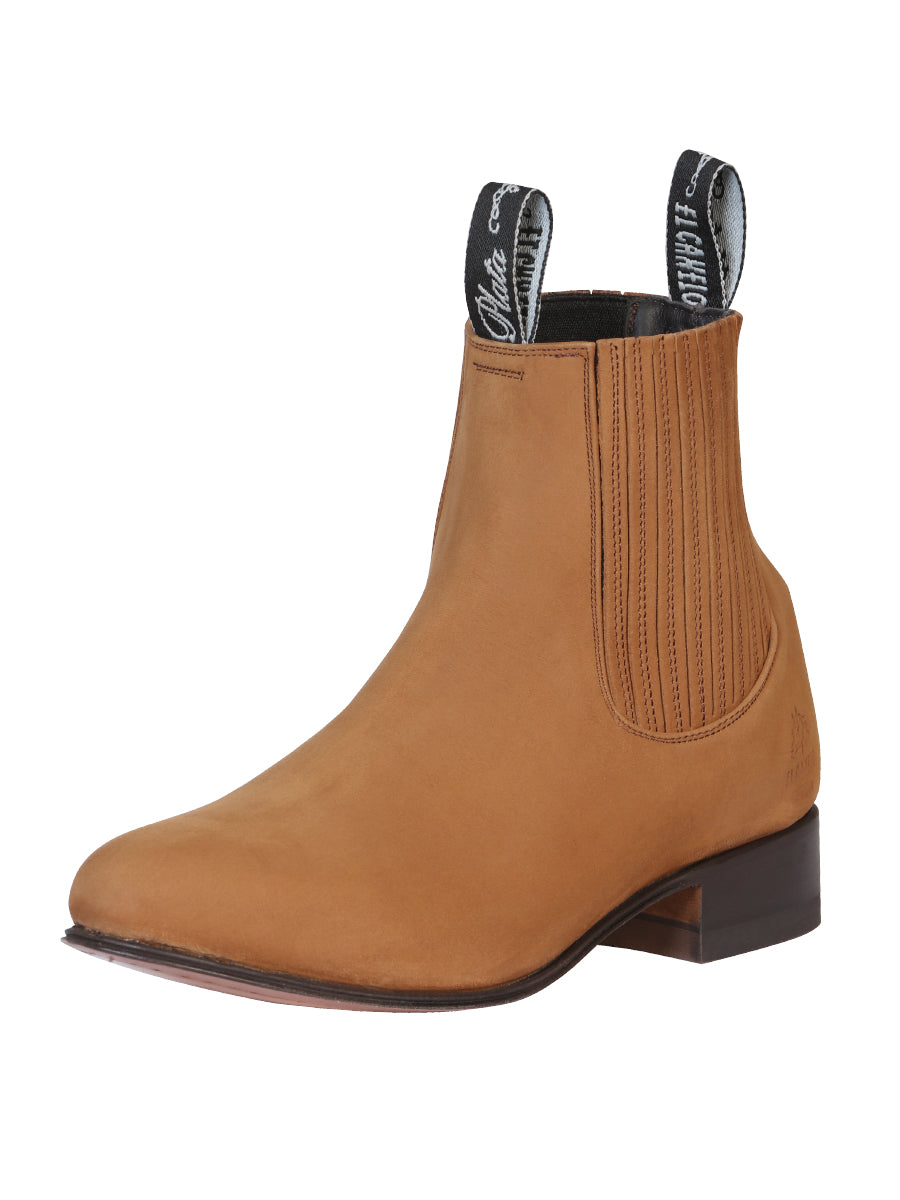 Bota Vaquera Charra El General Piel Nobuk para Hombre