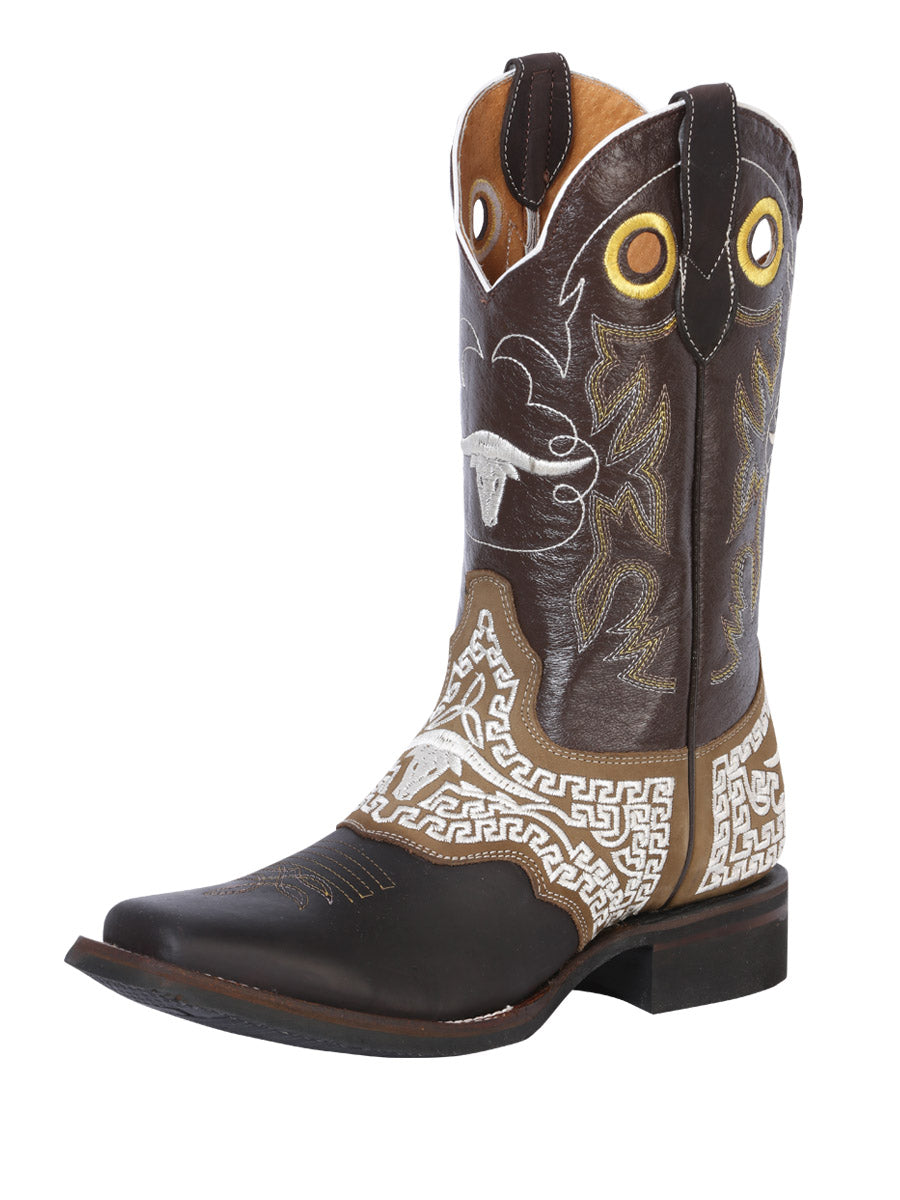 Bota Vaquera Rodeo El General Piel Crazy para Hombre - Modelo 33309