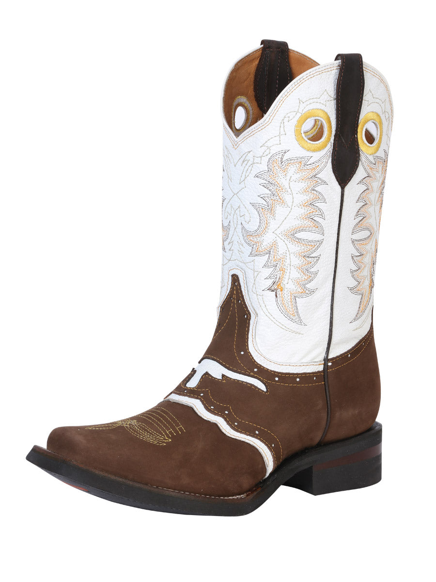 Bota Rodeo El General Piel Nobuk para Hombre - Modelo 33313