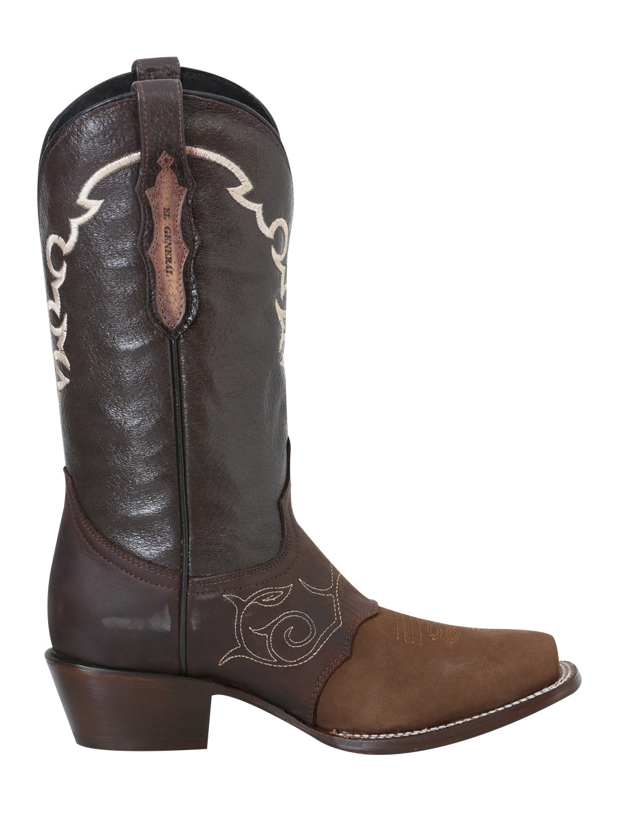 Bota Vaquera de Mujer El General Rodeo en Piel Crazy Color Camel 34510
