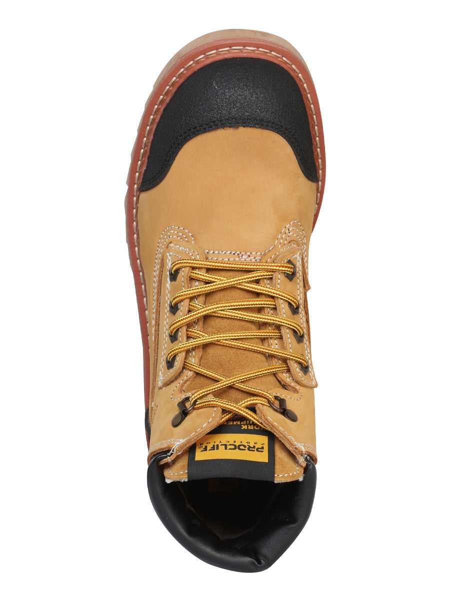Bota de Trabajo El General Piel Nobuk para Hombre - Miel - Modelo 35218