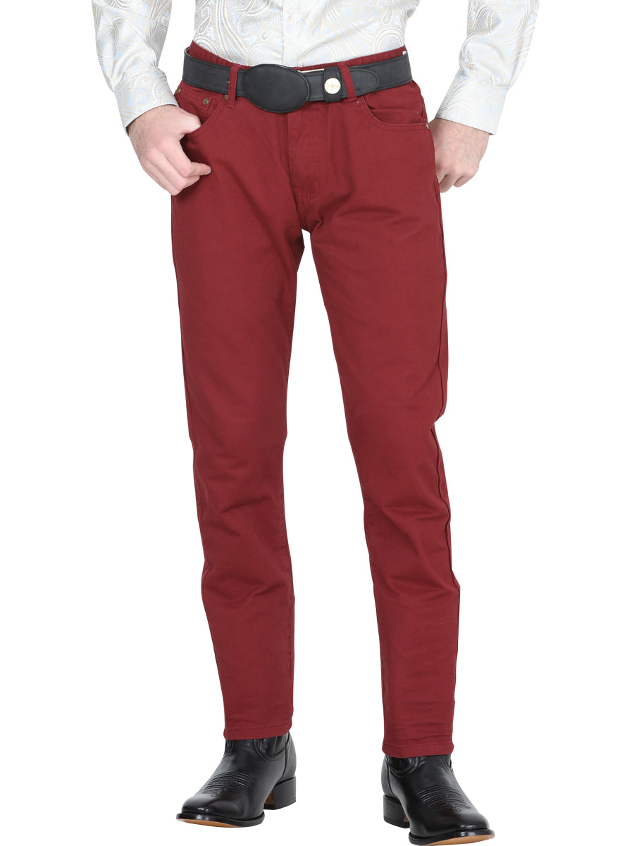 El General Pantalon Mezclilla Am005 Mezclilla Vino