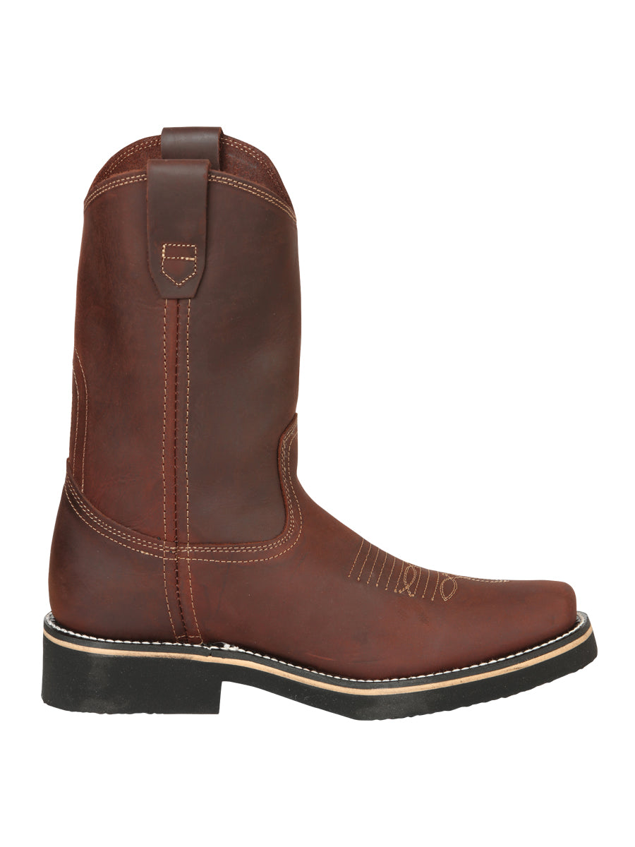 Bota de Trabajo Establo Piel Crazy para Hombre - Modelo 41531