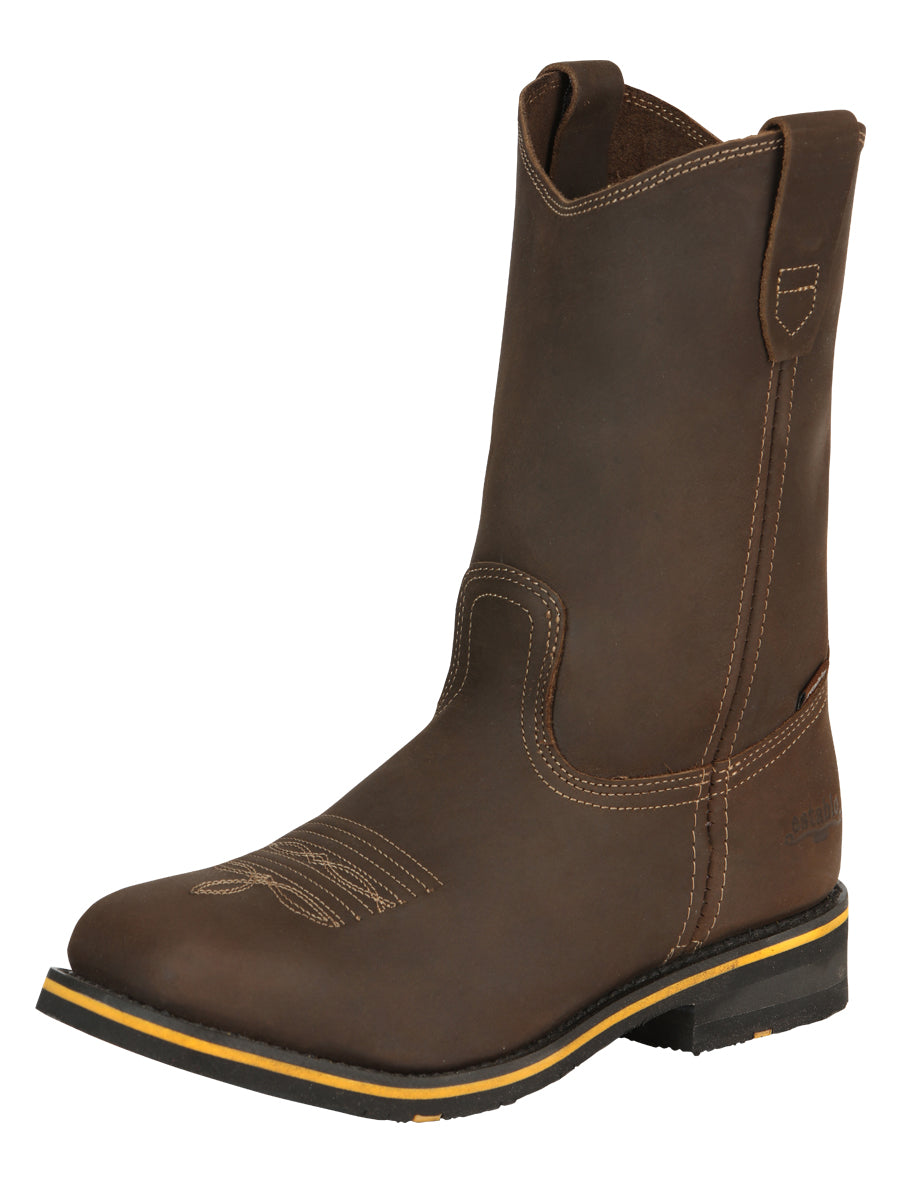 Bota Vaquera Rodeo Establo Piel Crazy para Hombre - Modelo 41544