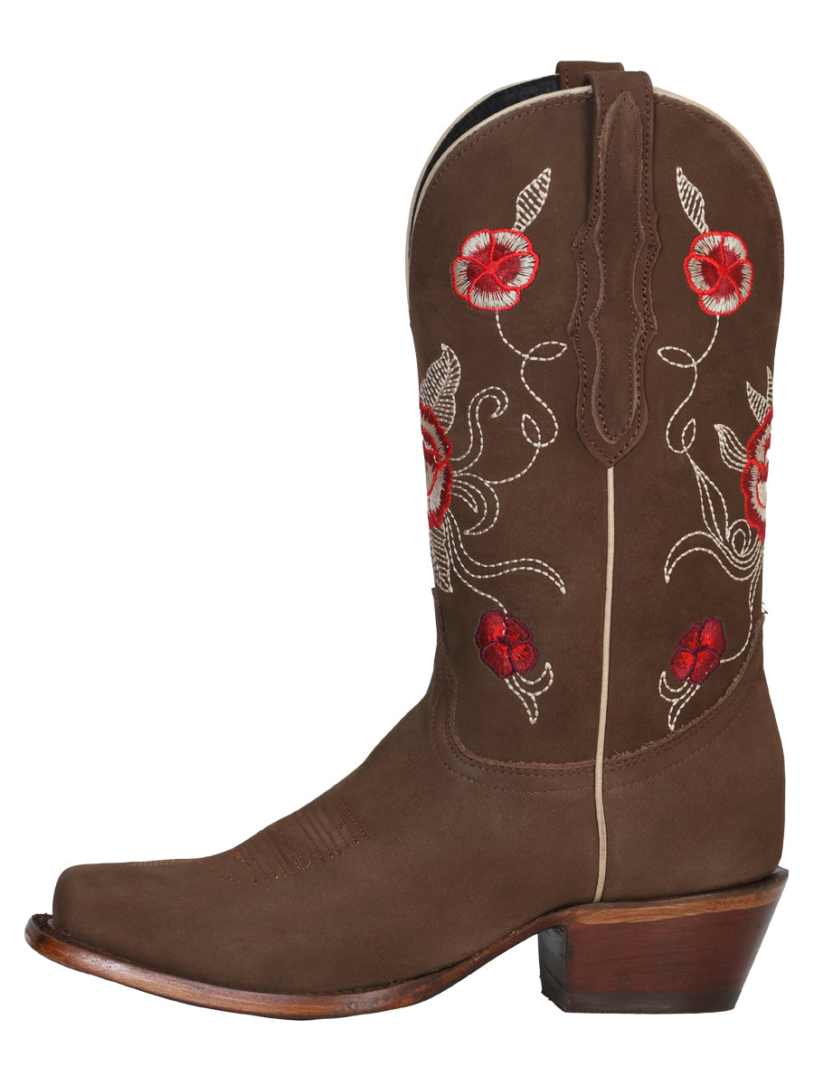 Bota Vaquera Rodeo El General Gamuza para Dama - Modelo 41784