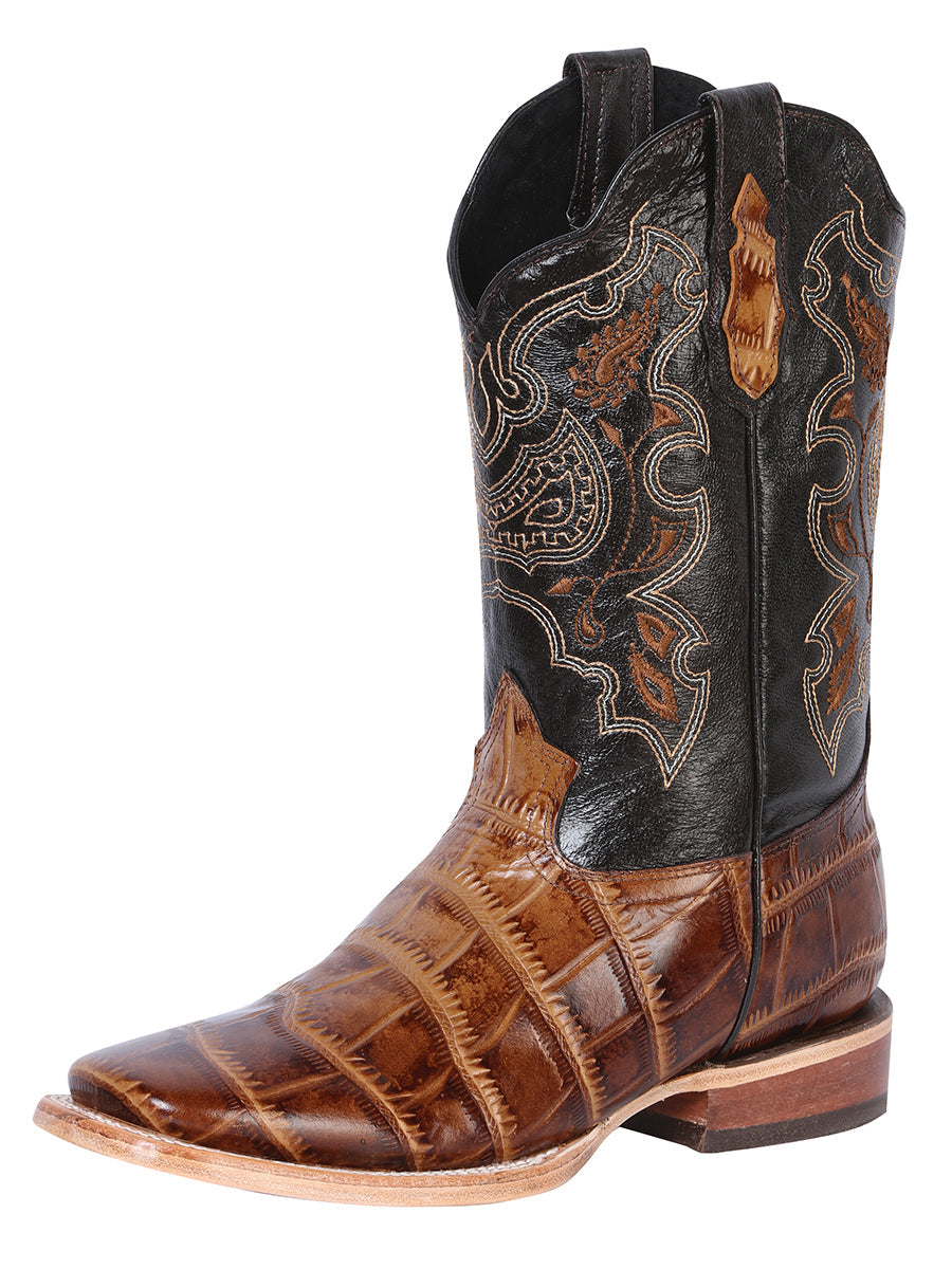 Bota Vaquera Rodeo El General Piel de Caimán para Hombre - Modelo 41794