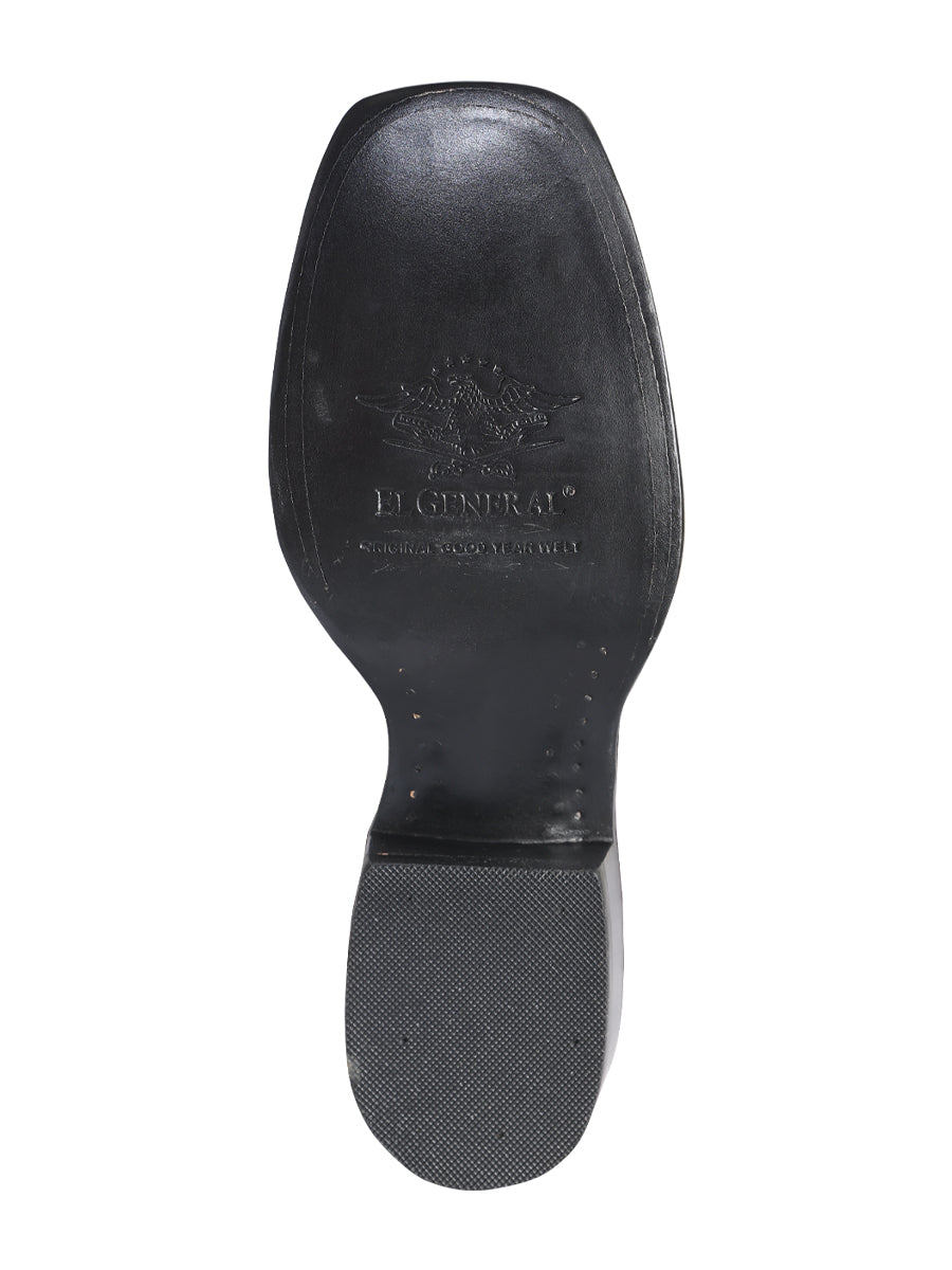Bota Vaquera de Hombre El General Rodeo en Piel Color Negro 41901