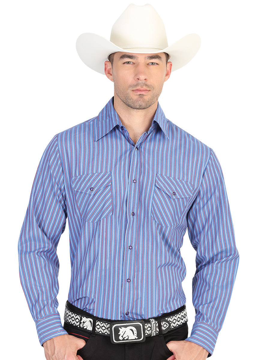 Camisa Manga Larga El General Vaquera Manga Larga 51 55% 45% Azul