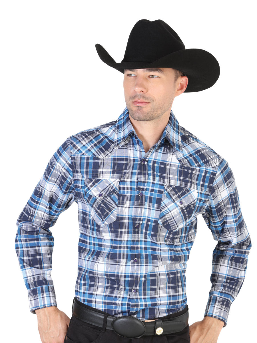 Camisa Vaquera de Hombre El General 2019-88 Manga Larga Casual en 55% Algodón 45% Poliéster Color Azul 42488