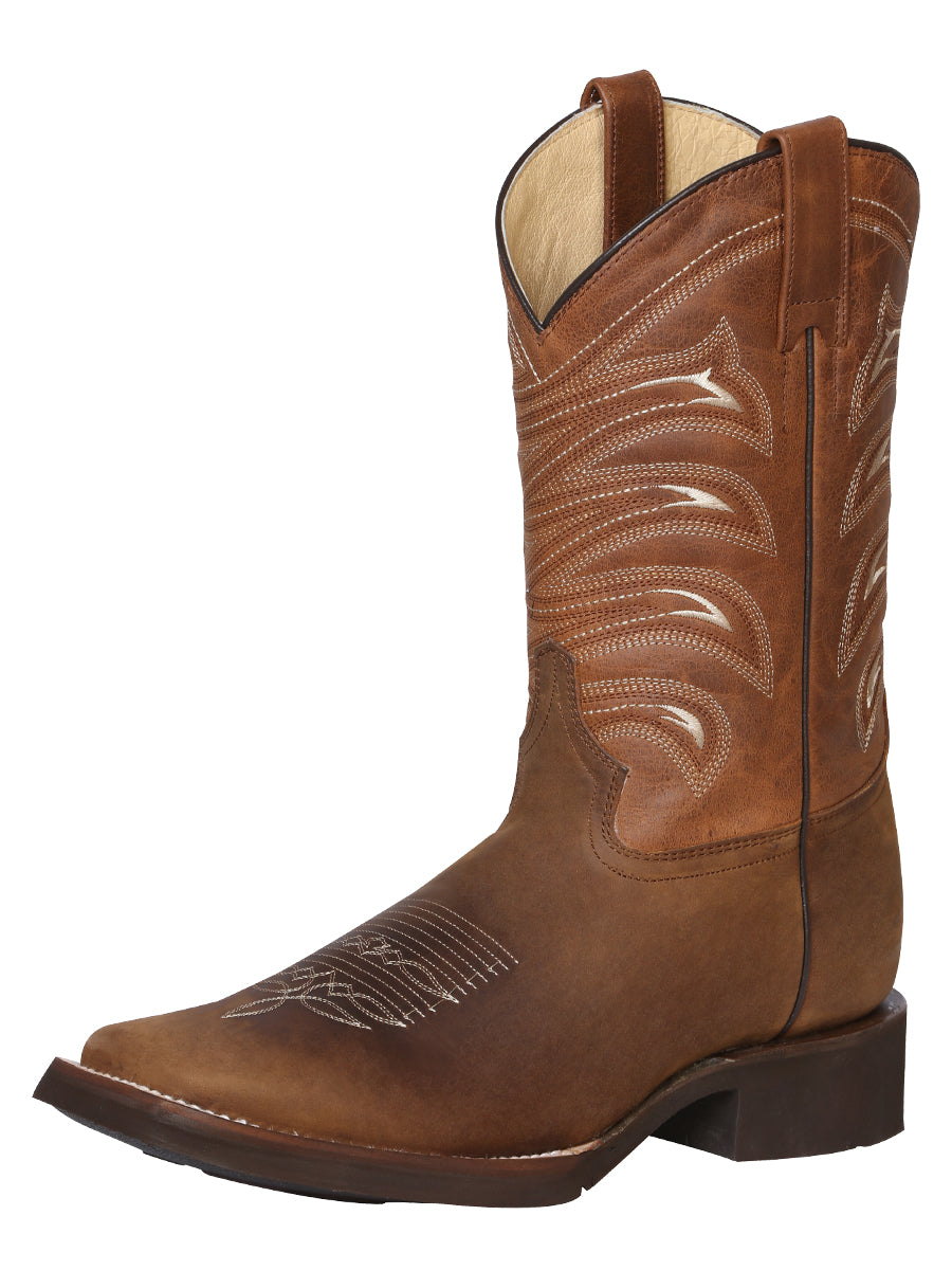 Bota Vaquera Rodeo El General Piel Crazy para Hombre - Modelo 43001