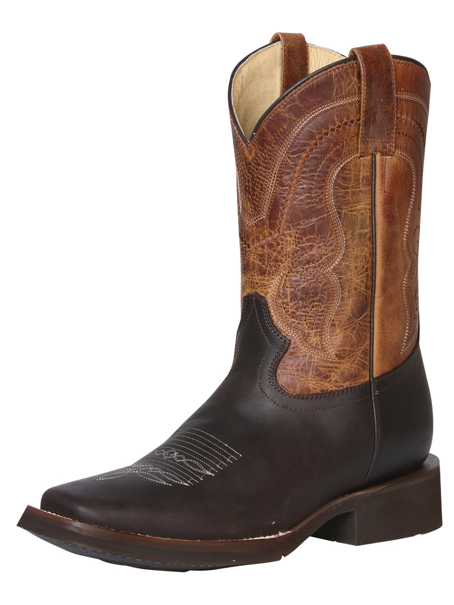 Bota Vaquera Rodeo El General Piel Crazy para Hombre - Modelo 43004