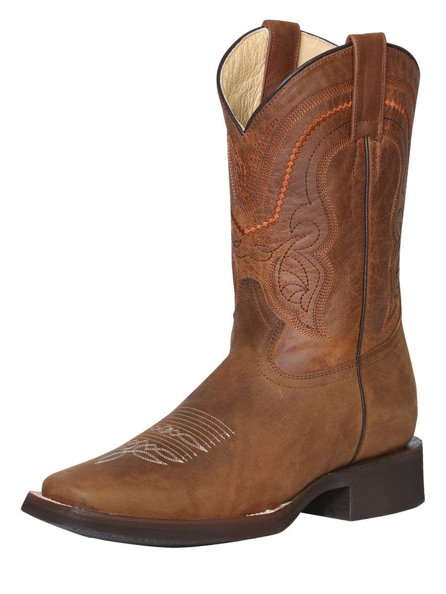 Bota Vaquera Rodeo El General Piel Crazy para Hombre - Modelo 43005