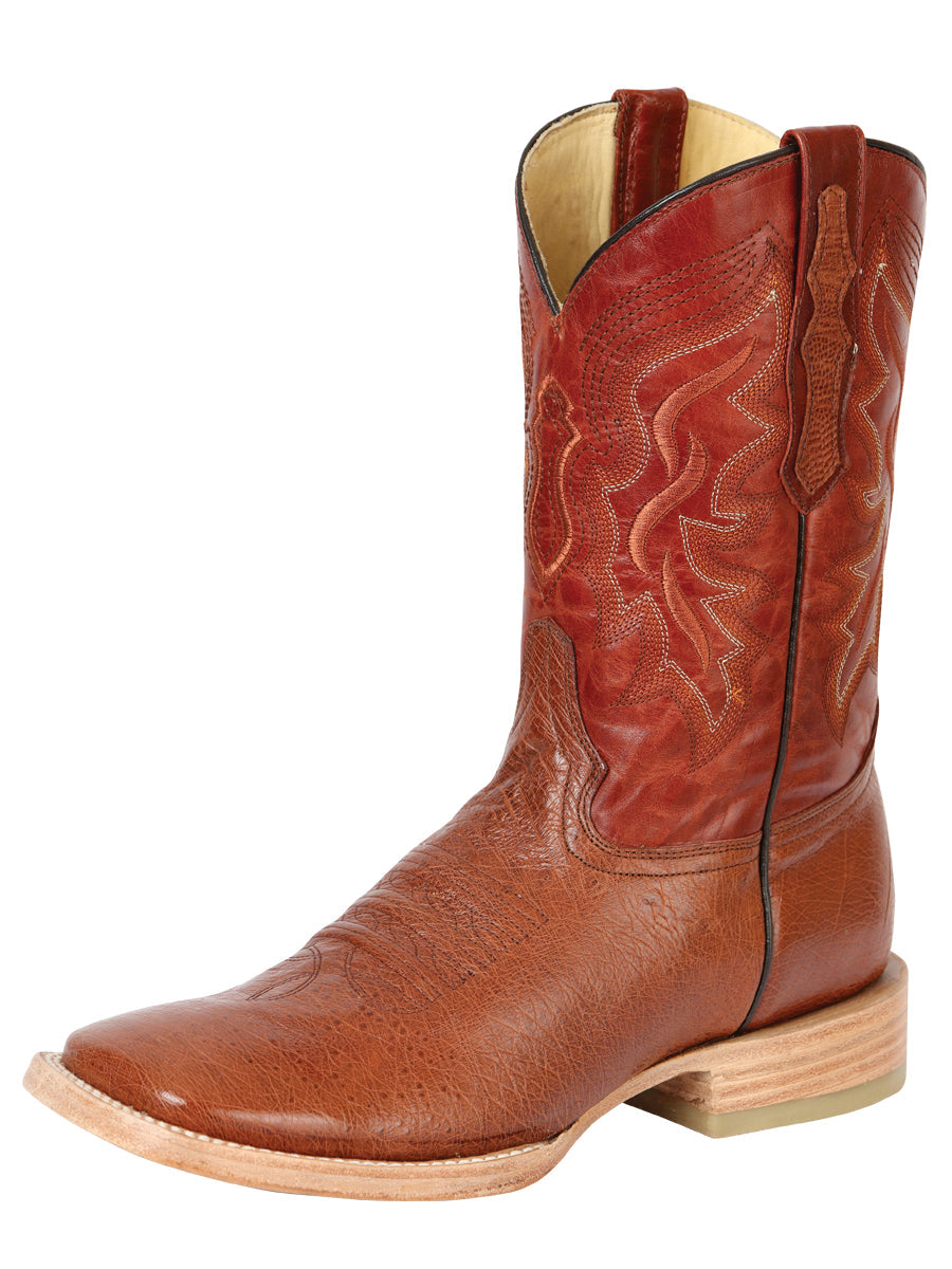 Bota Vaquera El General Imitación Avestruz para Hombre - Modelo 43517