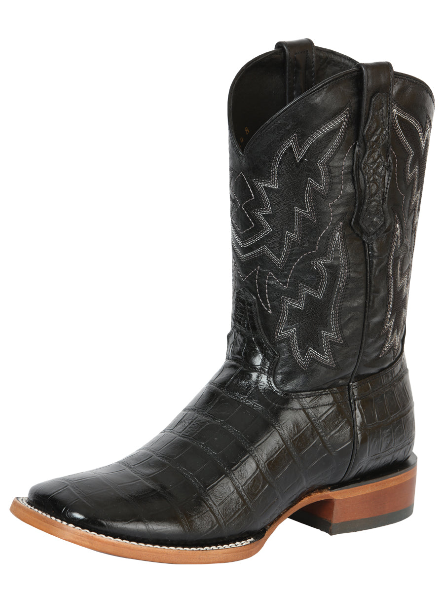 Bota Vaquera El General Piel de Caimán para Hombre - Negro - Modelo 43633
