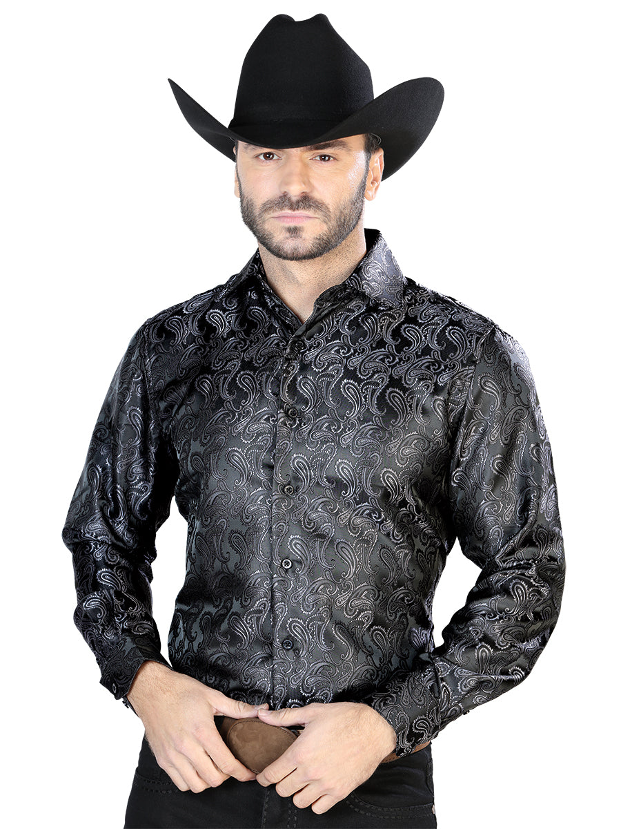 Camisa Manga Larga El Señor de los Cielos Manga Larga El 2108033 % Microfibra Gris Oscuro