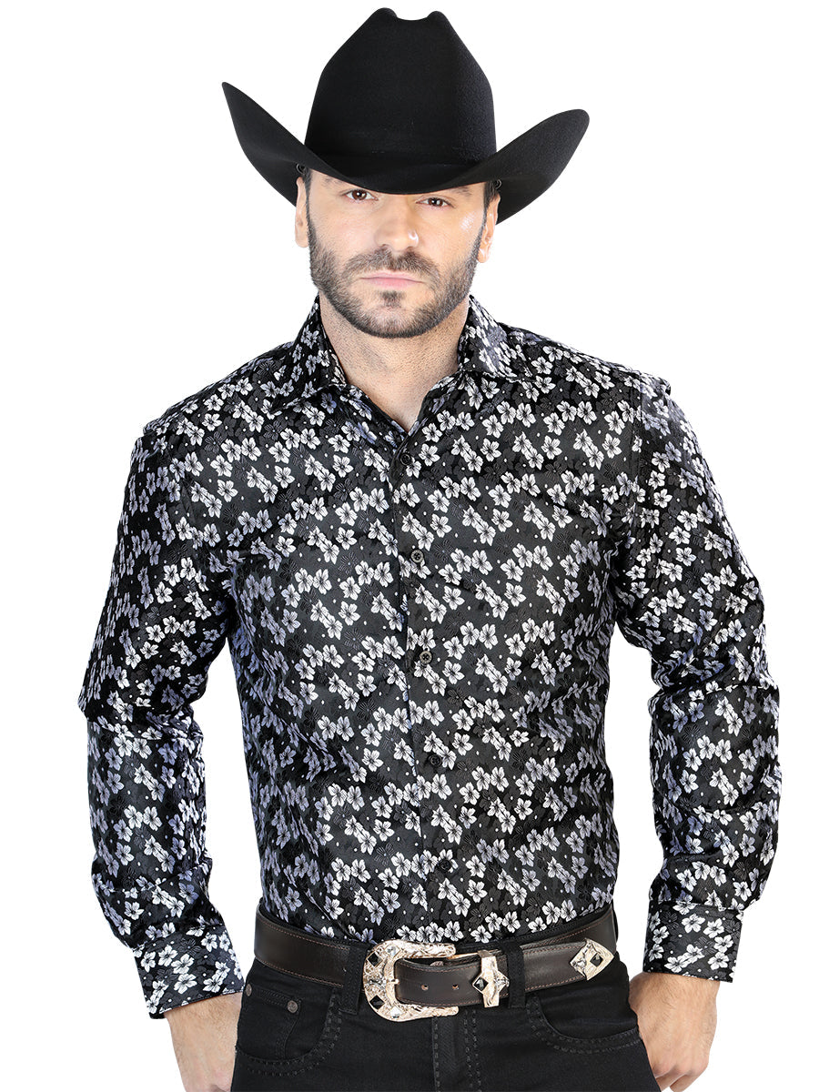 Camisa Manga Larga El Señor de los Cielos Casual L/ Manga El 2108006 % Microfiber () Negro