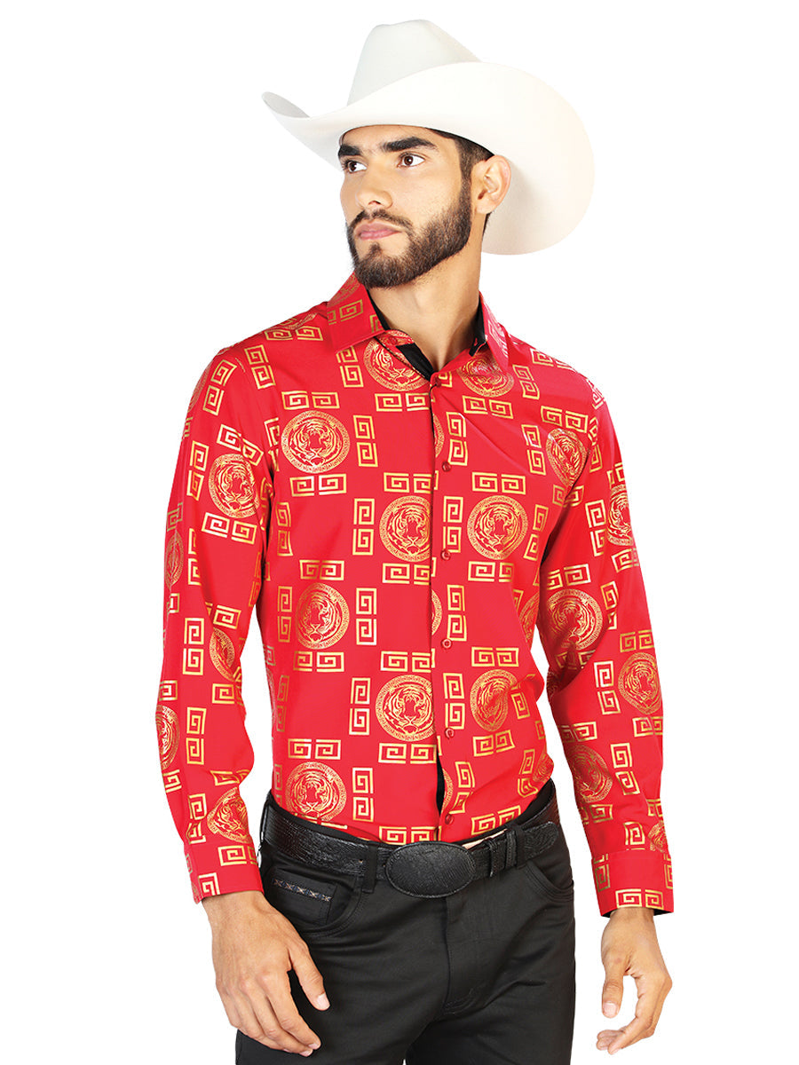 Camisa Manga Larga El Señor de los Cielos Casual Manga Larga El Wh7 97% 3% Vino