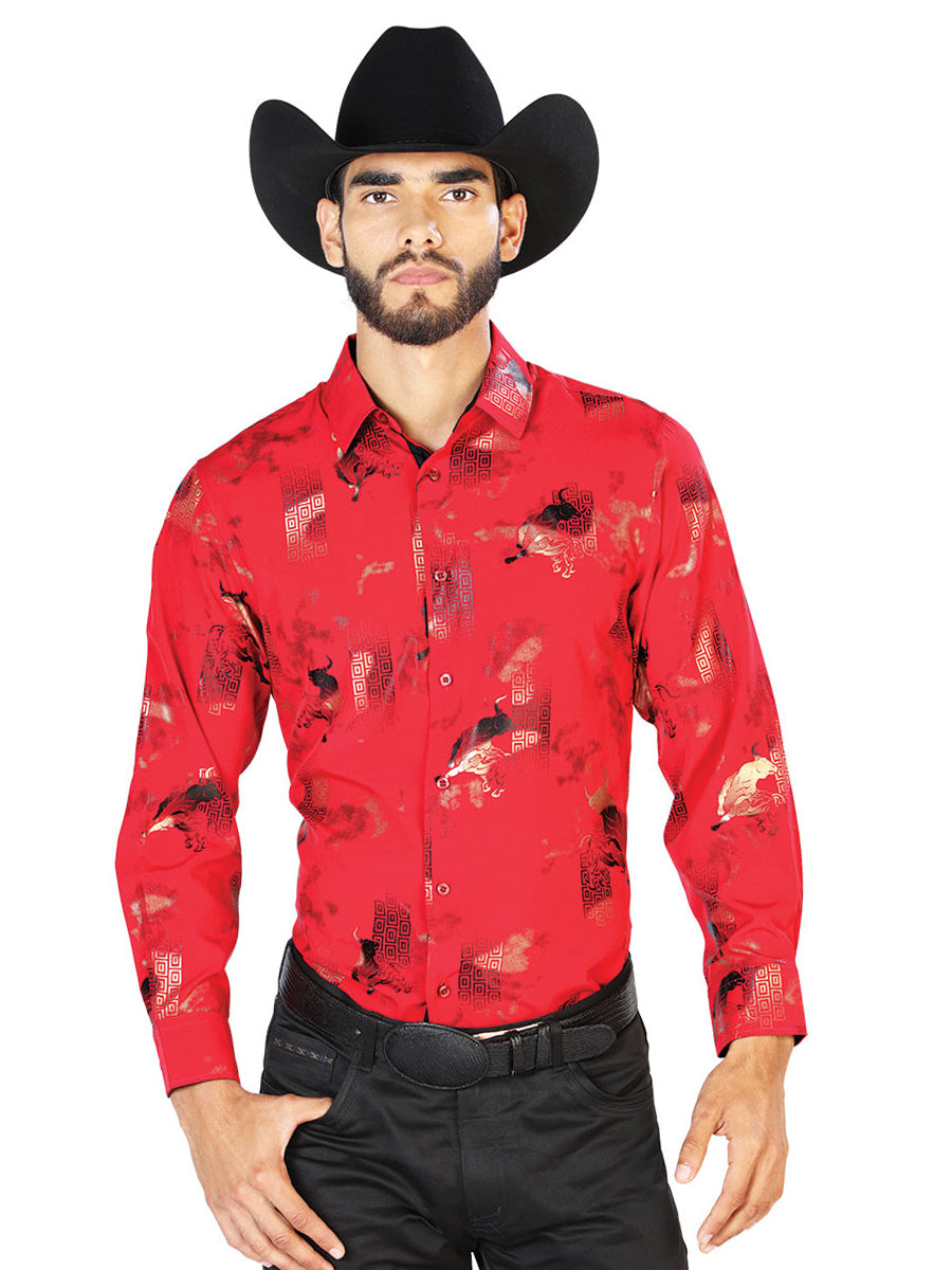 Camisa Manga Larga El Señor de los Cielos Casual Manga Larga El Wh7 97% 3% Vino