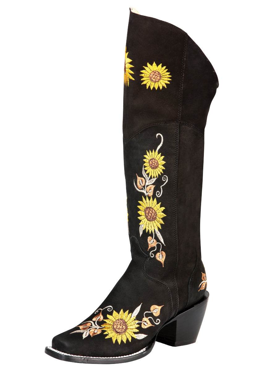 Bota Alta Dama El General Nobuck Negro 43914