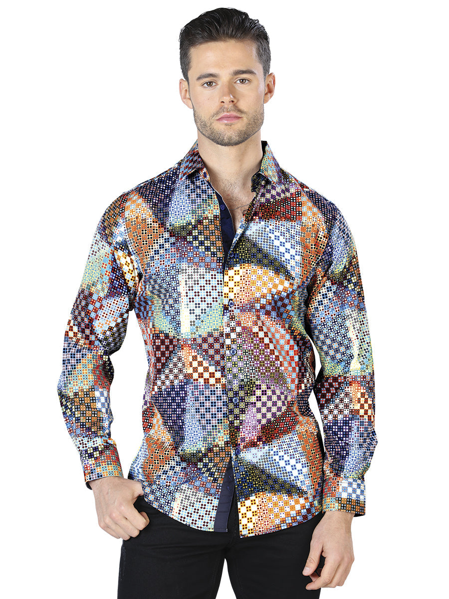 Camisa Manga Larga Multicolor Casual Manga Larga