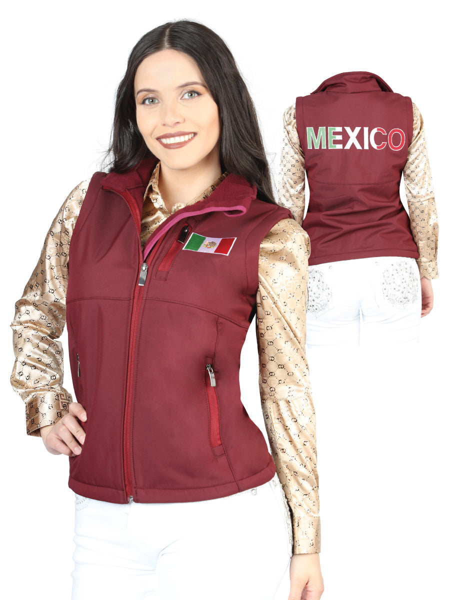 Dama Zipper Vest Burgandy