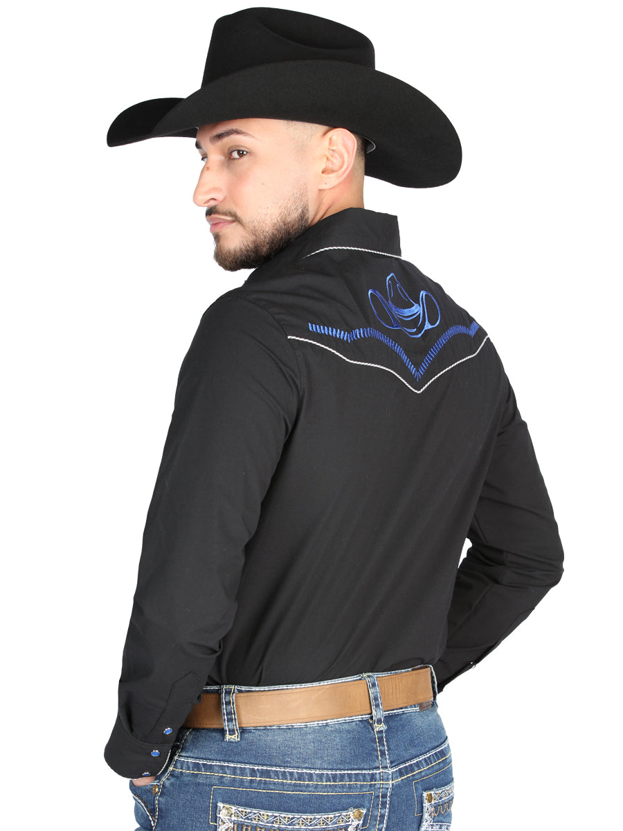 Camisa Manga Larga El General Vaquera M/ Larga Mex2308 65% 35% Negro