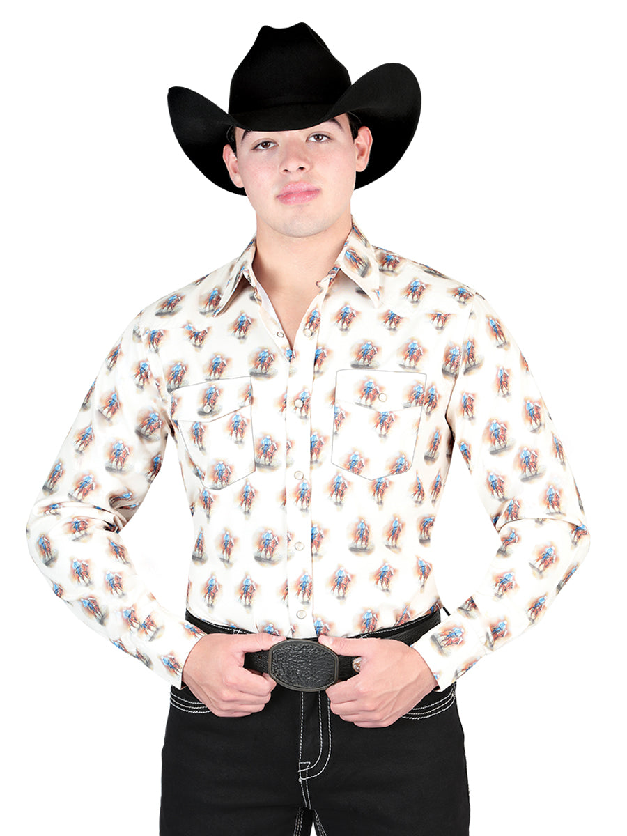 Camisa Manga Larga El General Café Vaquero