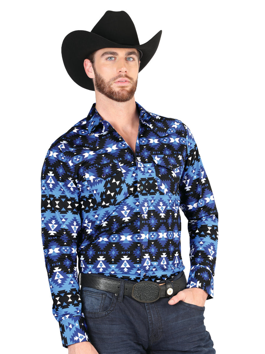 Camisa Manga Larga El General Manga Larga Del General Azul