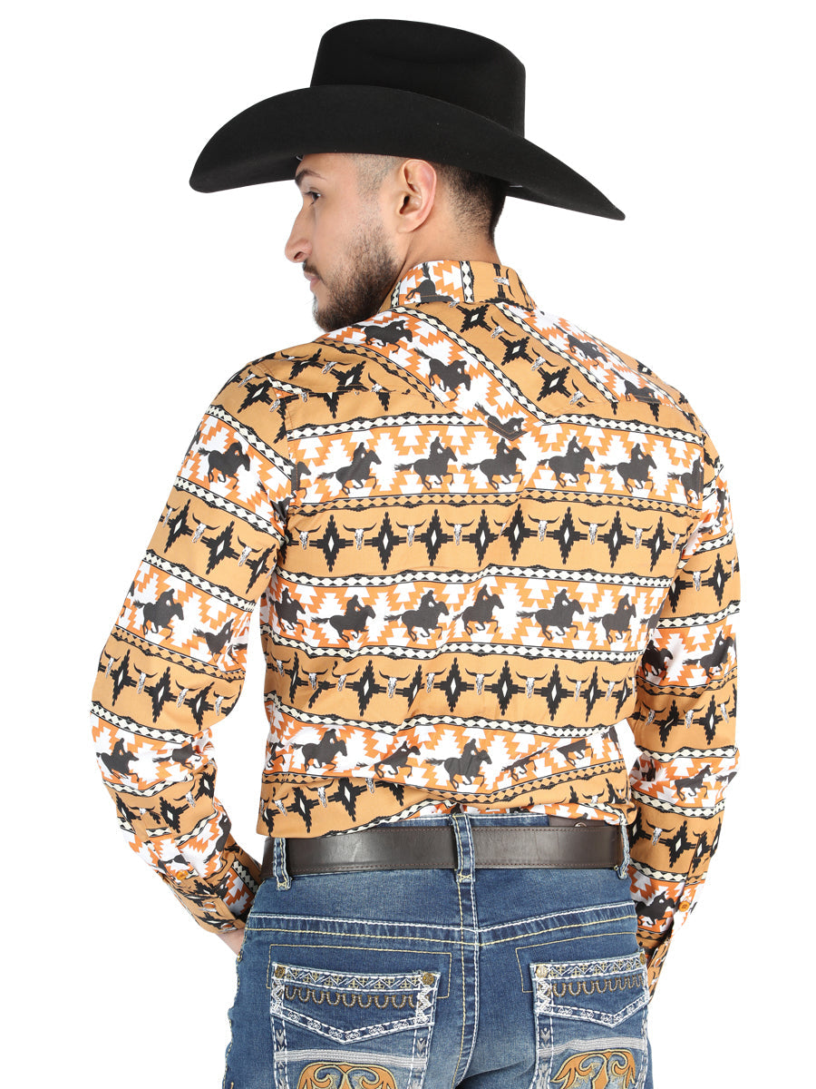 Camisa Manga Larga El General Manga Larga Taupe