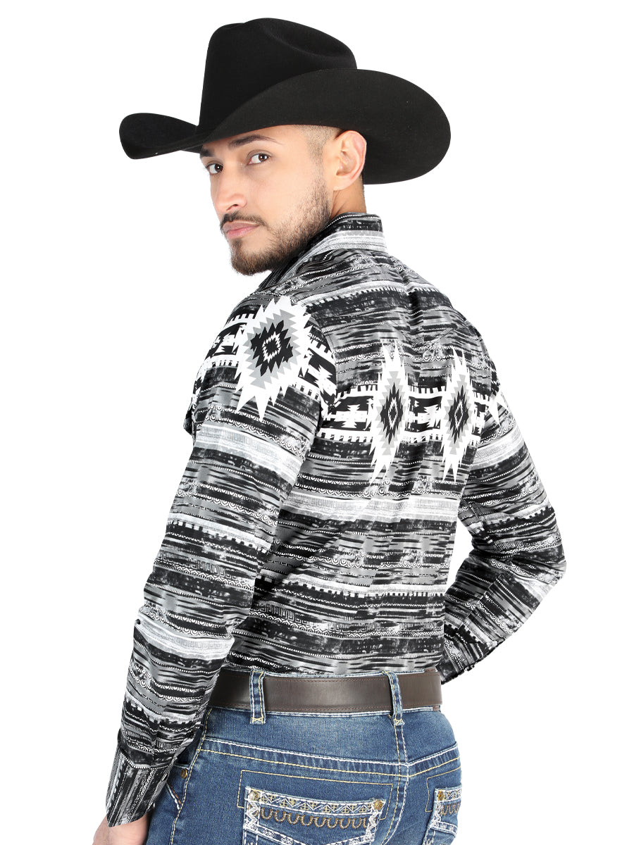 Camisa Manga Larga El General Casual Manga Larga Gris