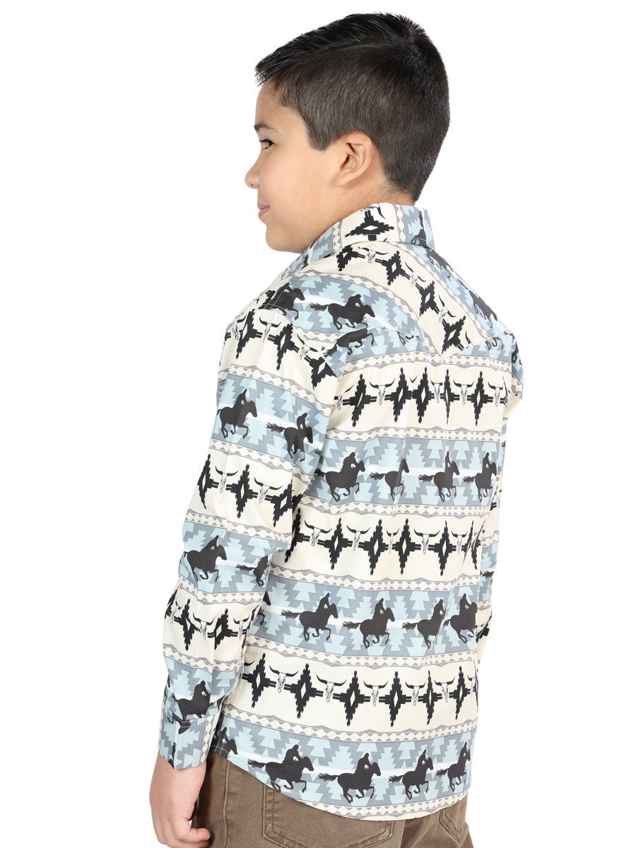 Camisa Manga Larga El General Manga Larga Del General Azul