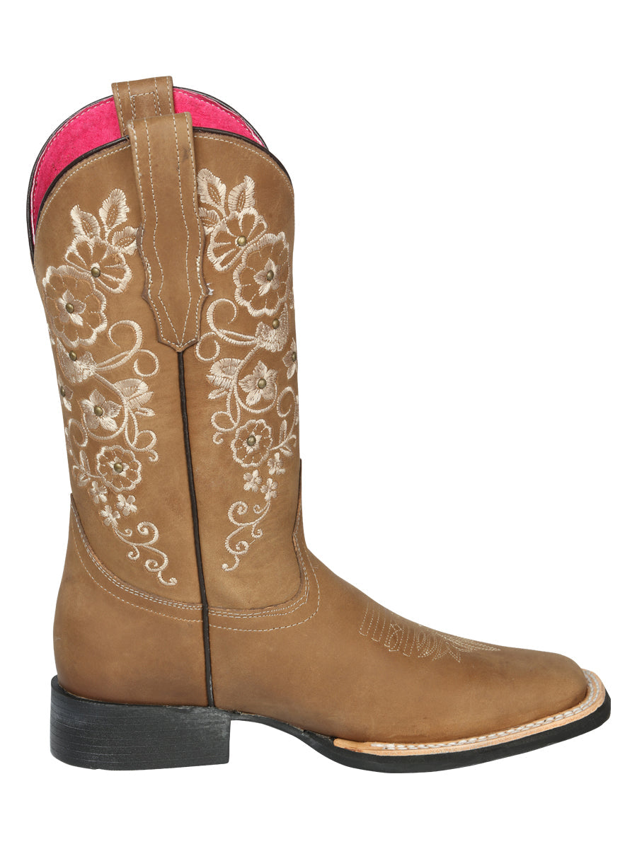 Bota Vaquera Rodeo El General Piel Crazy para Dama - Modelo 44643