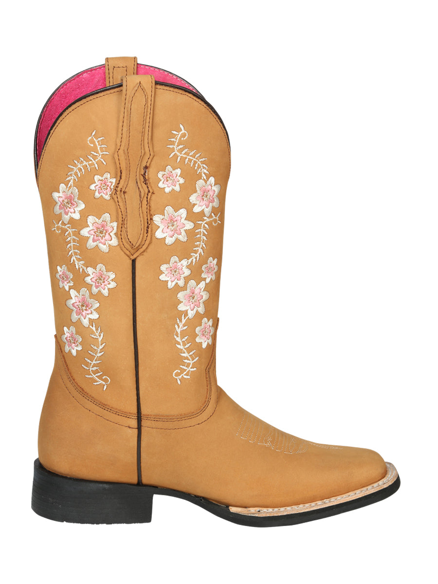 Bota Vaquera Rodeo El General Piel Nobuk para Dama - Modelo 44644