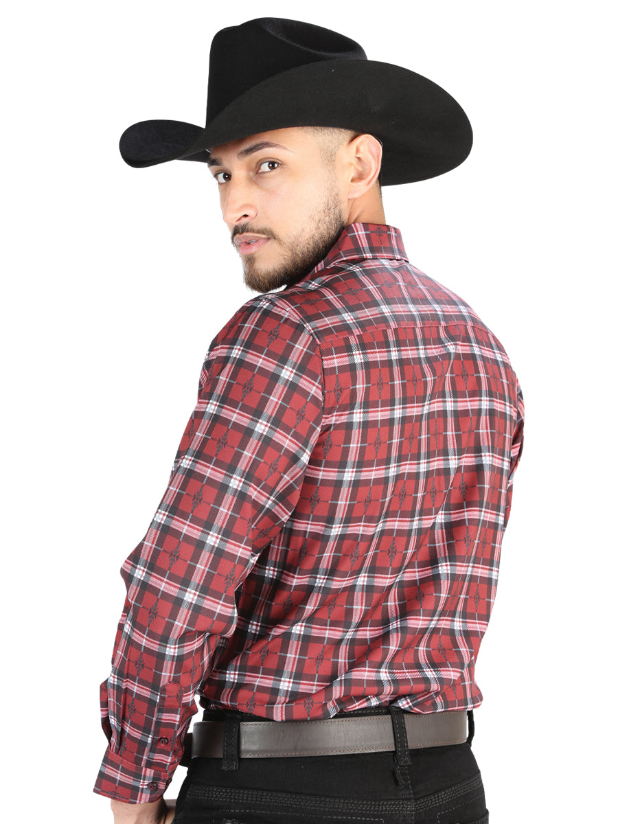 Camisa Manga Larga El General Casual Manga Larga Rojo
