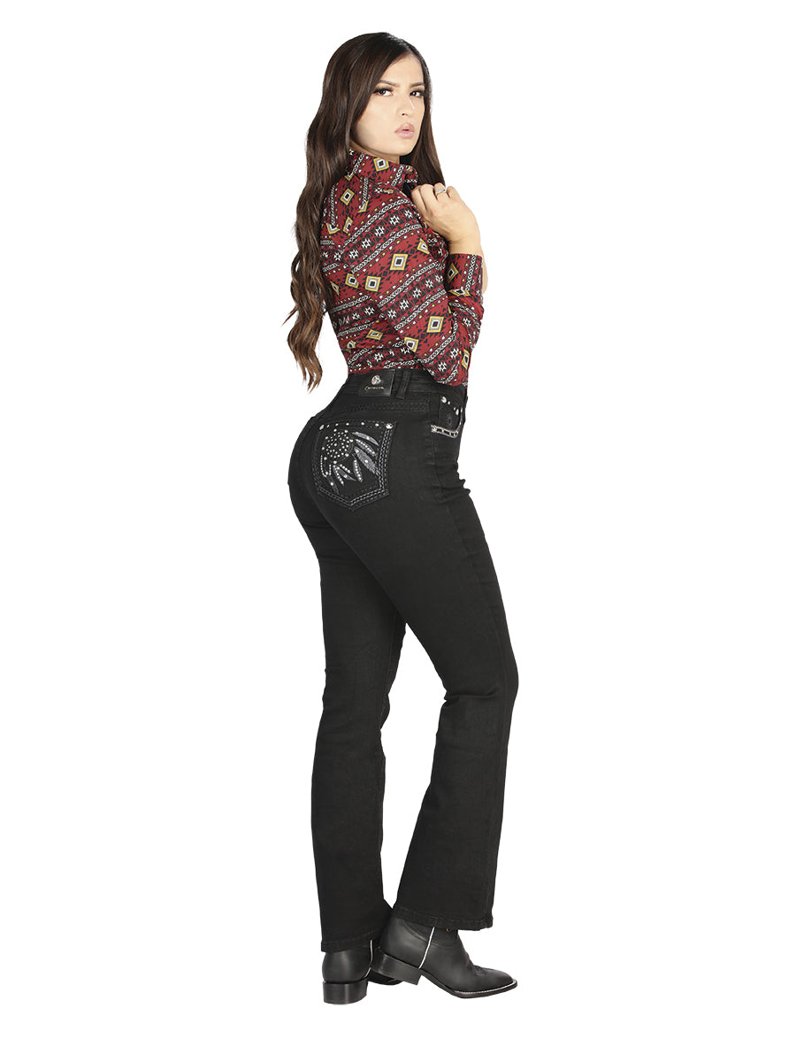 Dama Negro Centenario Pantalón de Mezclilla 44825