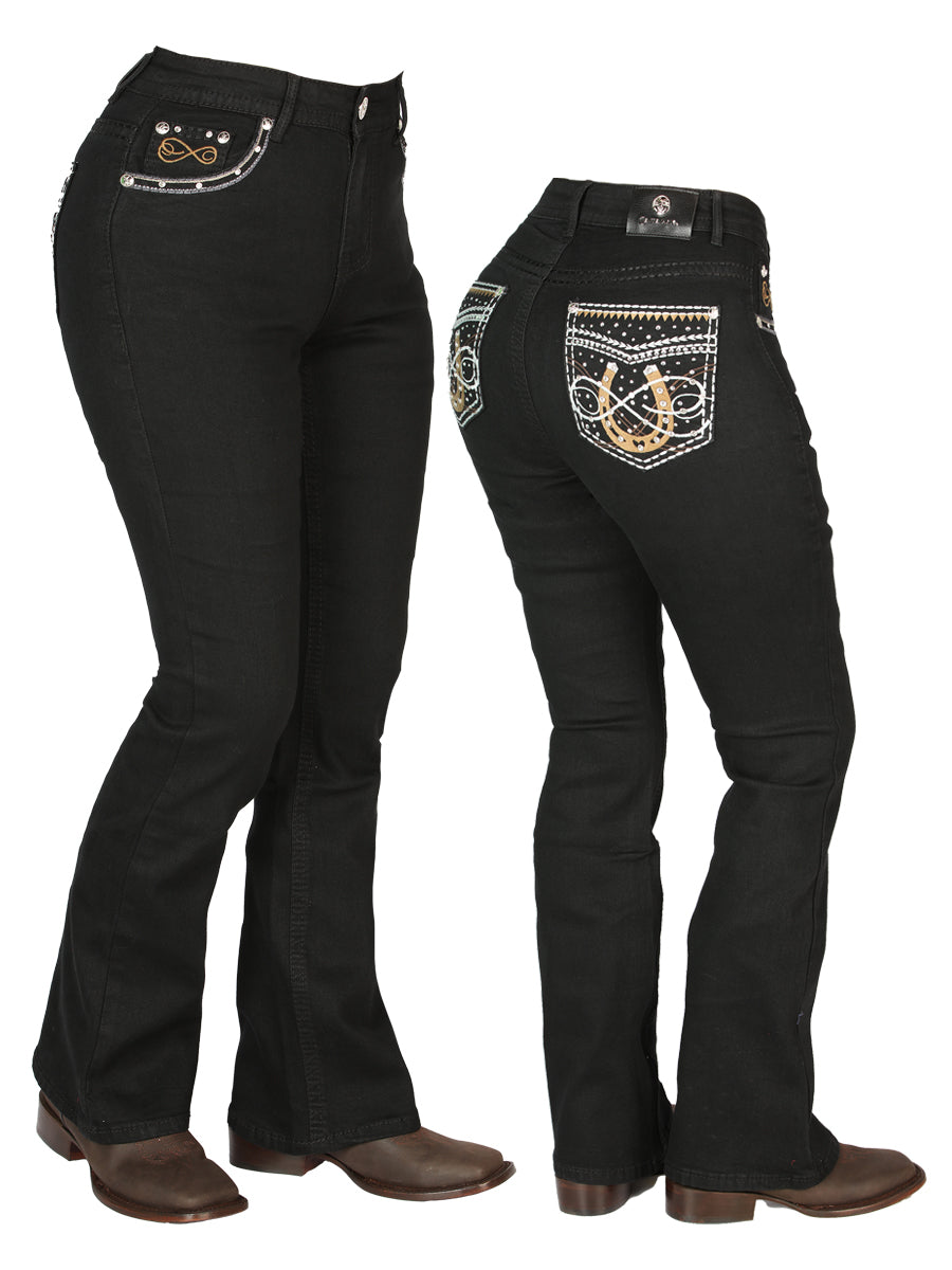 Pantalón de Mezclilla de Mujer Centenario en Mezclilla Color Negro 44960