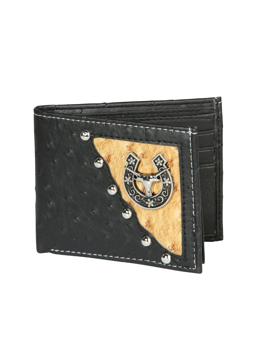 Cartera Imitacion El General Concho Piel Coco Negro 45271