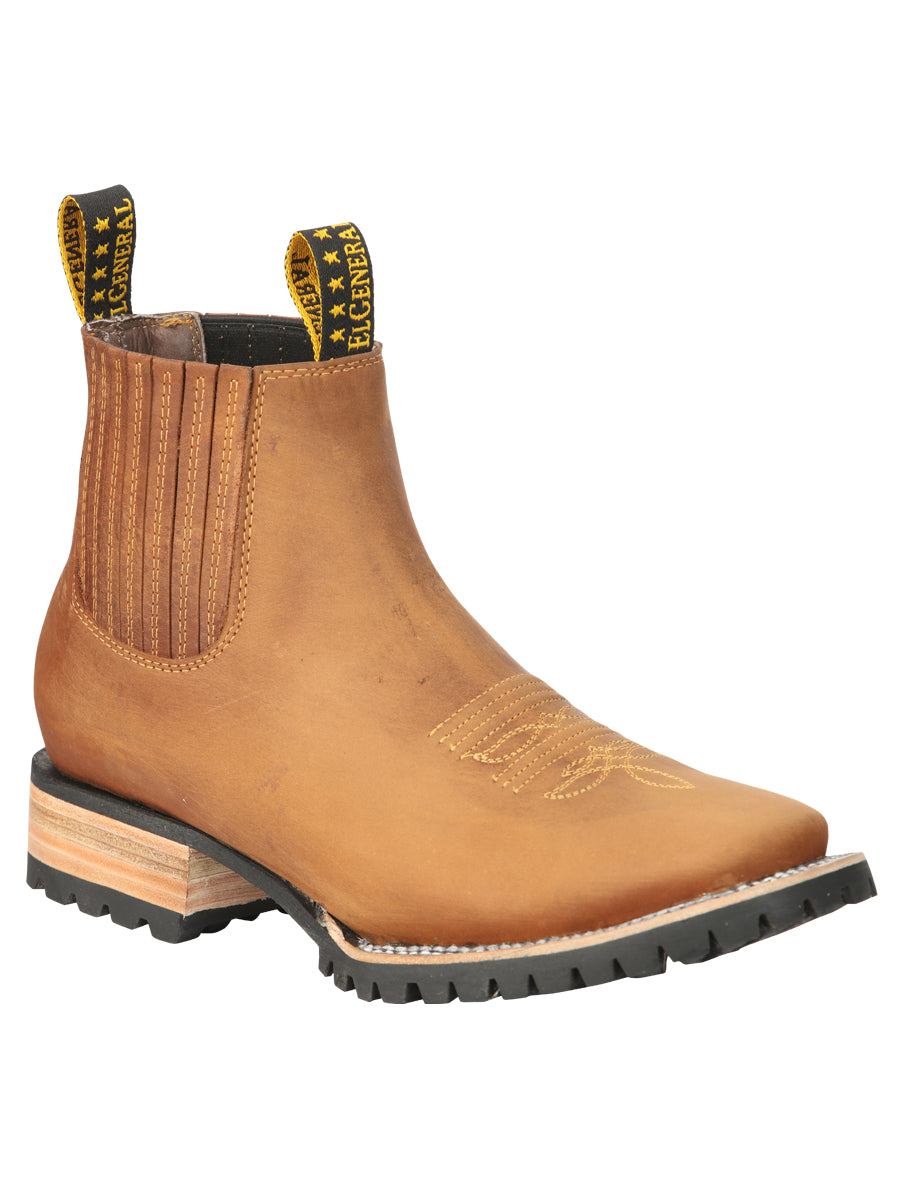 Botín Vaquero El General Piel Crazy para Hombre - Modelo 45342