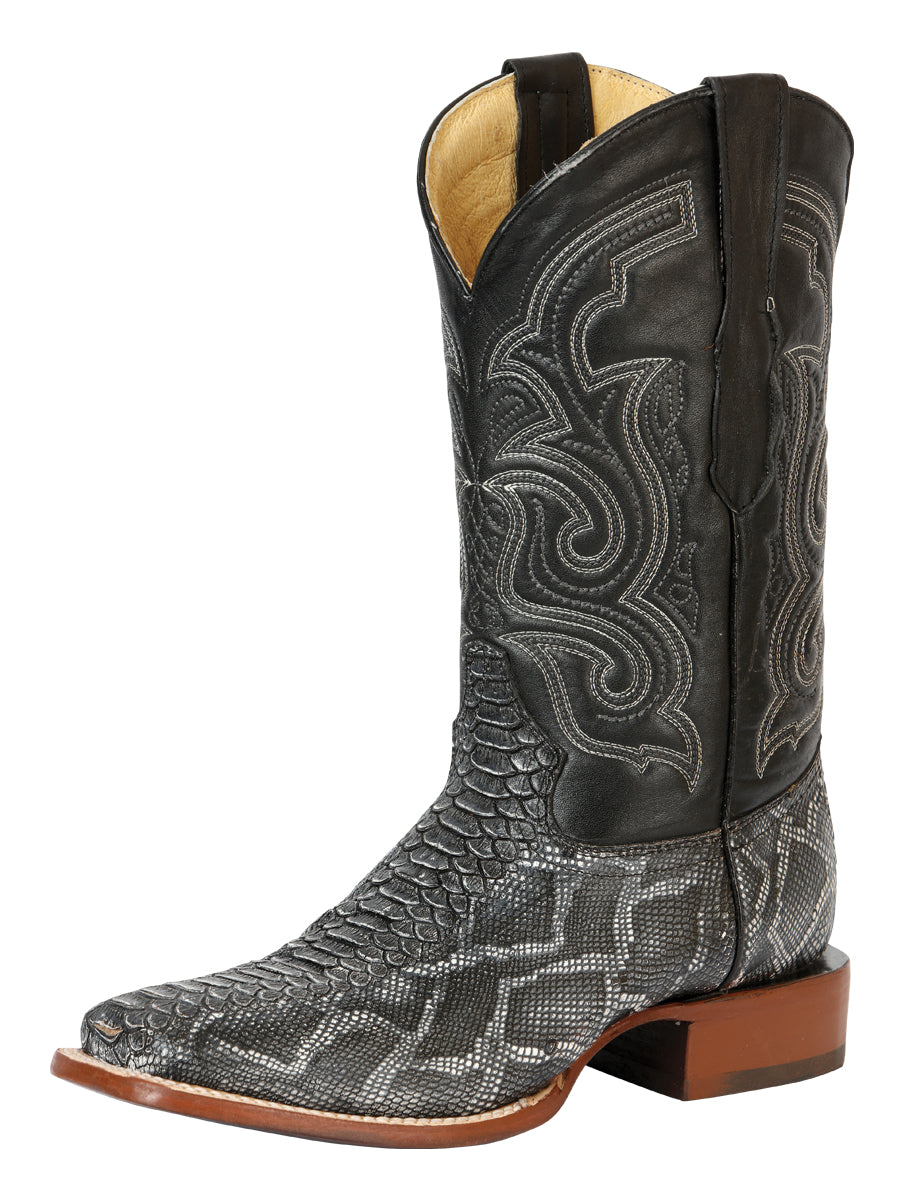 Bota Vaquera Rodeo El General para Hombre - Gris - Modelo 45432
