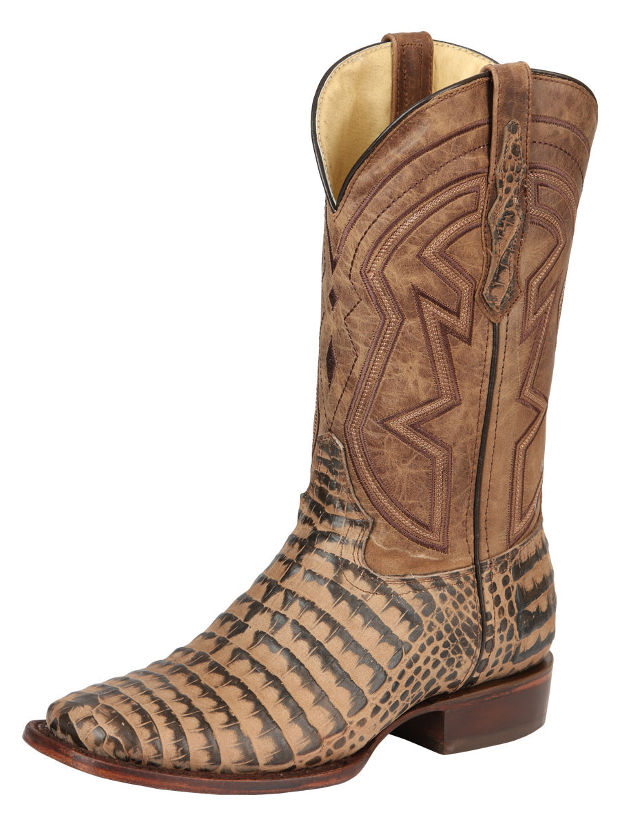 Bota Vaquera Rodeo El General Piel de Caimán para Hombre - Modelo 45664