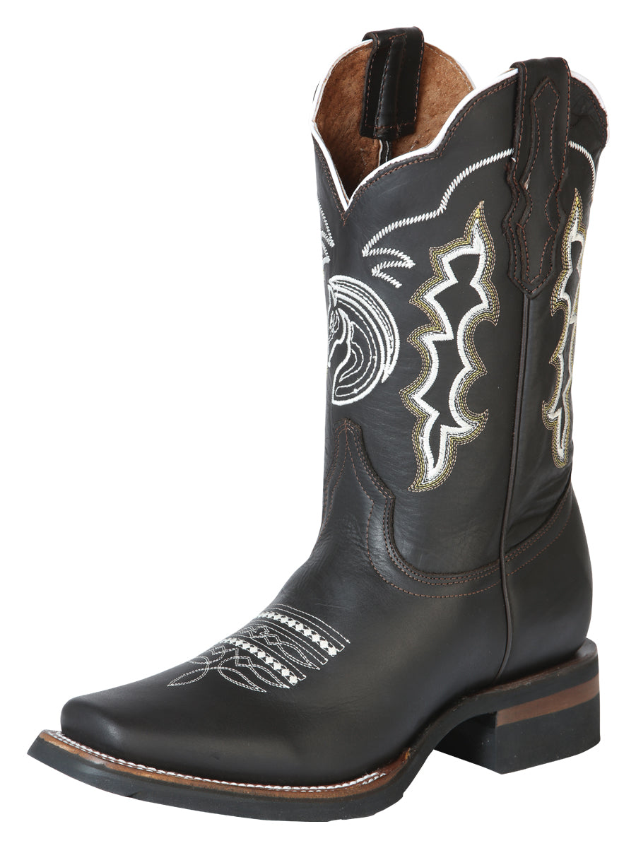 Bota Vaquera Rodeo El General Piel Crazy para Hombre - Modelo 51114