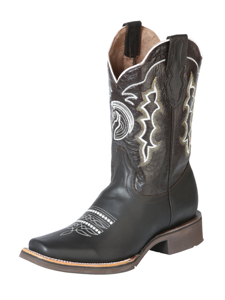 Bota Vaquera Rodeo El General Piel Crazy para Hombre - Modelo 51118