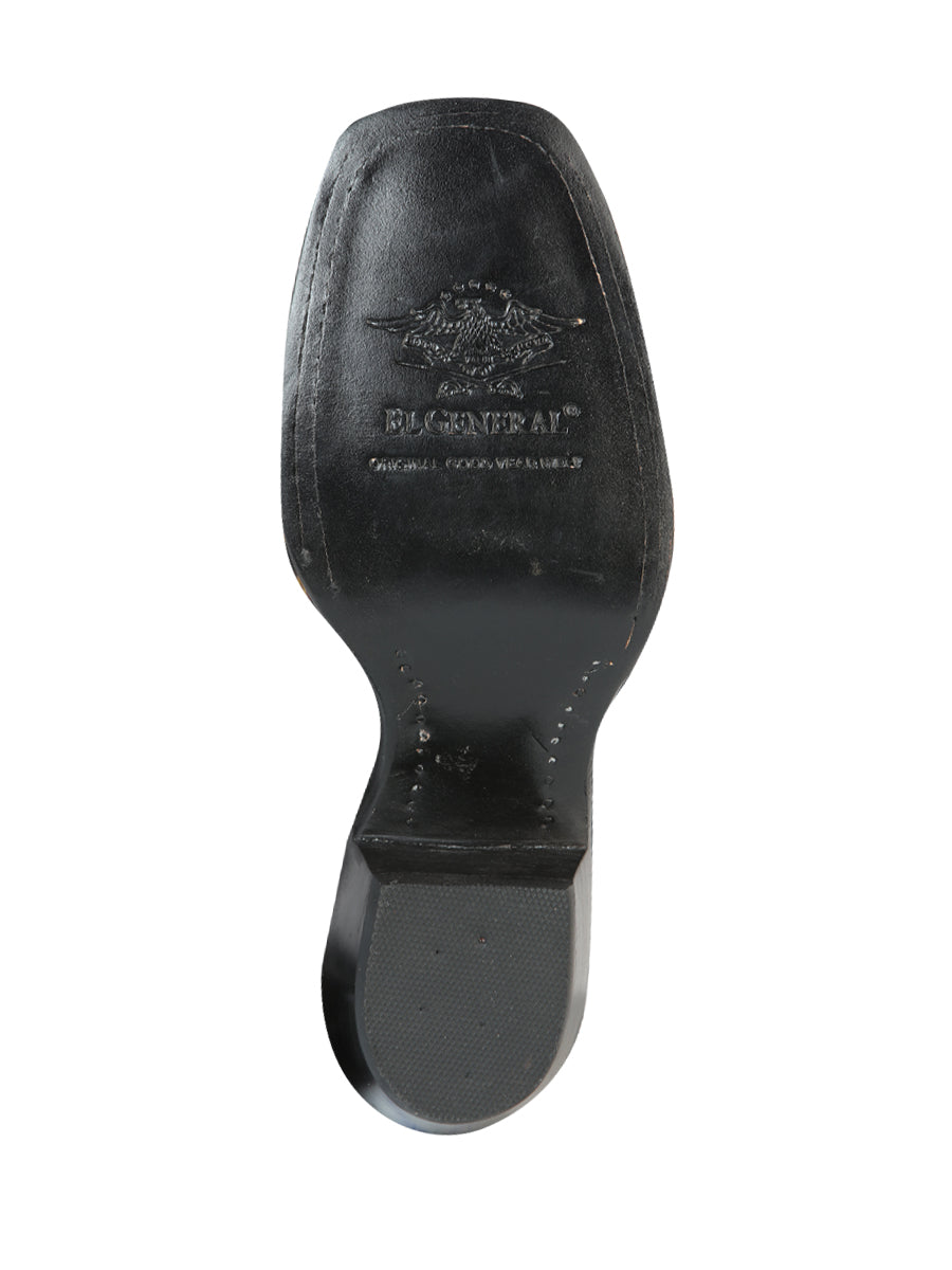 Bota Rodeo Dama El General Nobuck Negro - Modelo 51220