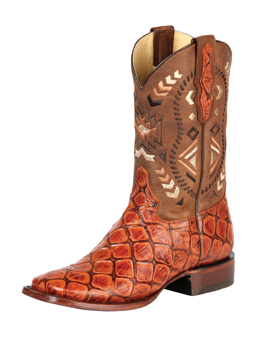 Bota Vaquera Rodeo El General para Hombre - Vino - Modelo 51245