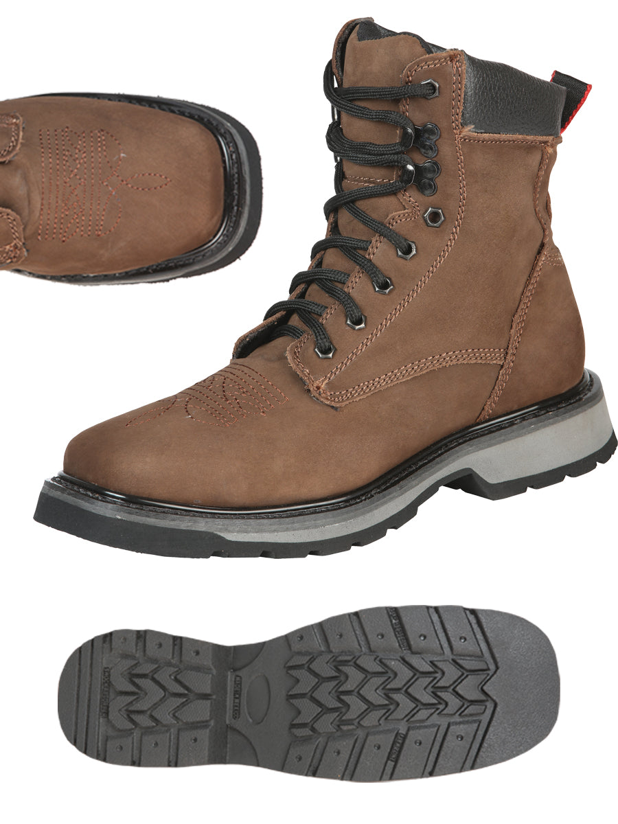 Bota de Trabajo El General Piel Crazy para Hombre - Modelo 51270