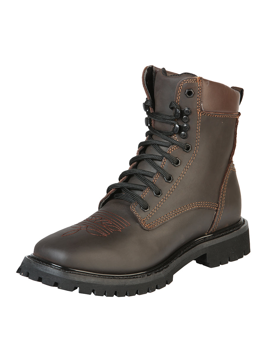 Bota de Trabajo El General Piel Crazy para Hombre - Tan - Modelo 51271