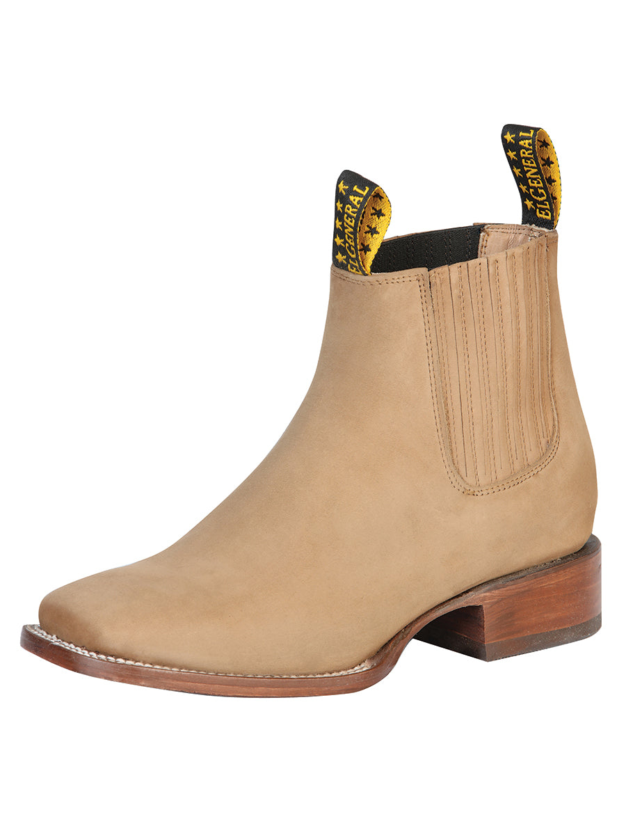 Botín Vaquero El General Piel Nobuk para Hombre - Modelo 126200