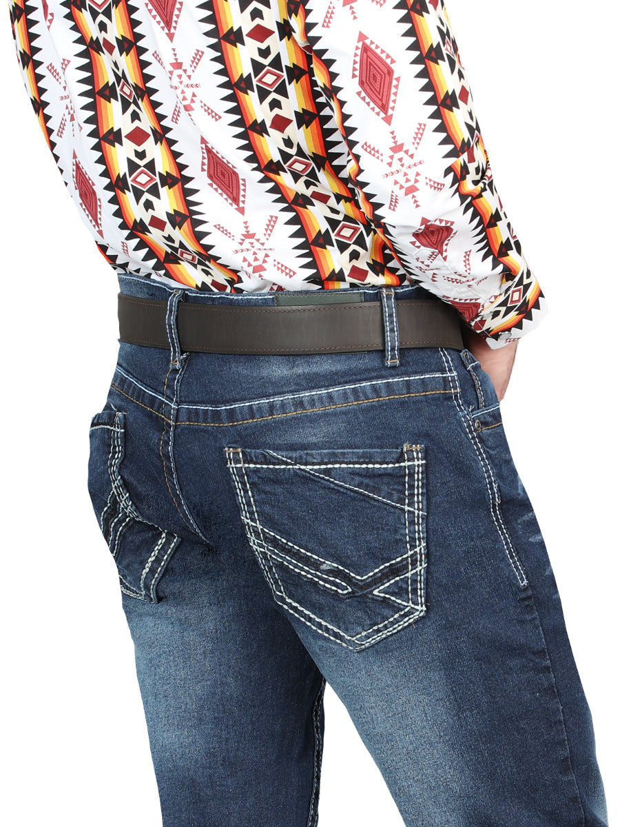 el Norteño Mediano Azul Skinny Stretch Pantalón 126628